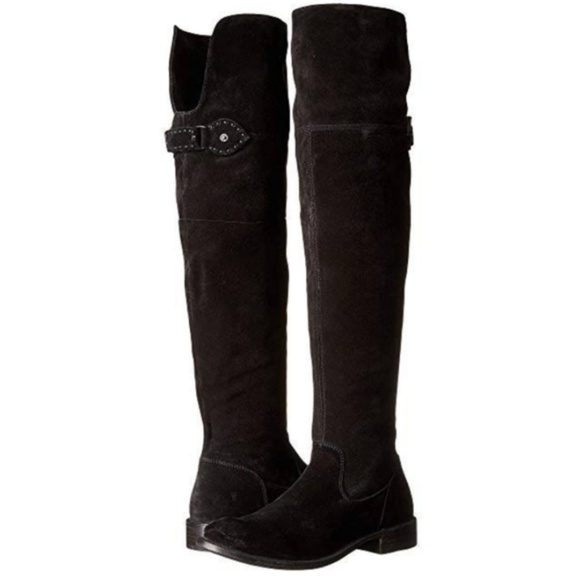 Frye Shoes - NEW Frye "Shirley OTK Black Suede Riding Boots